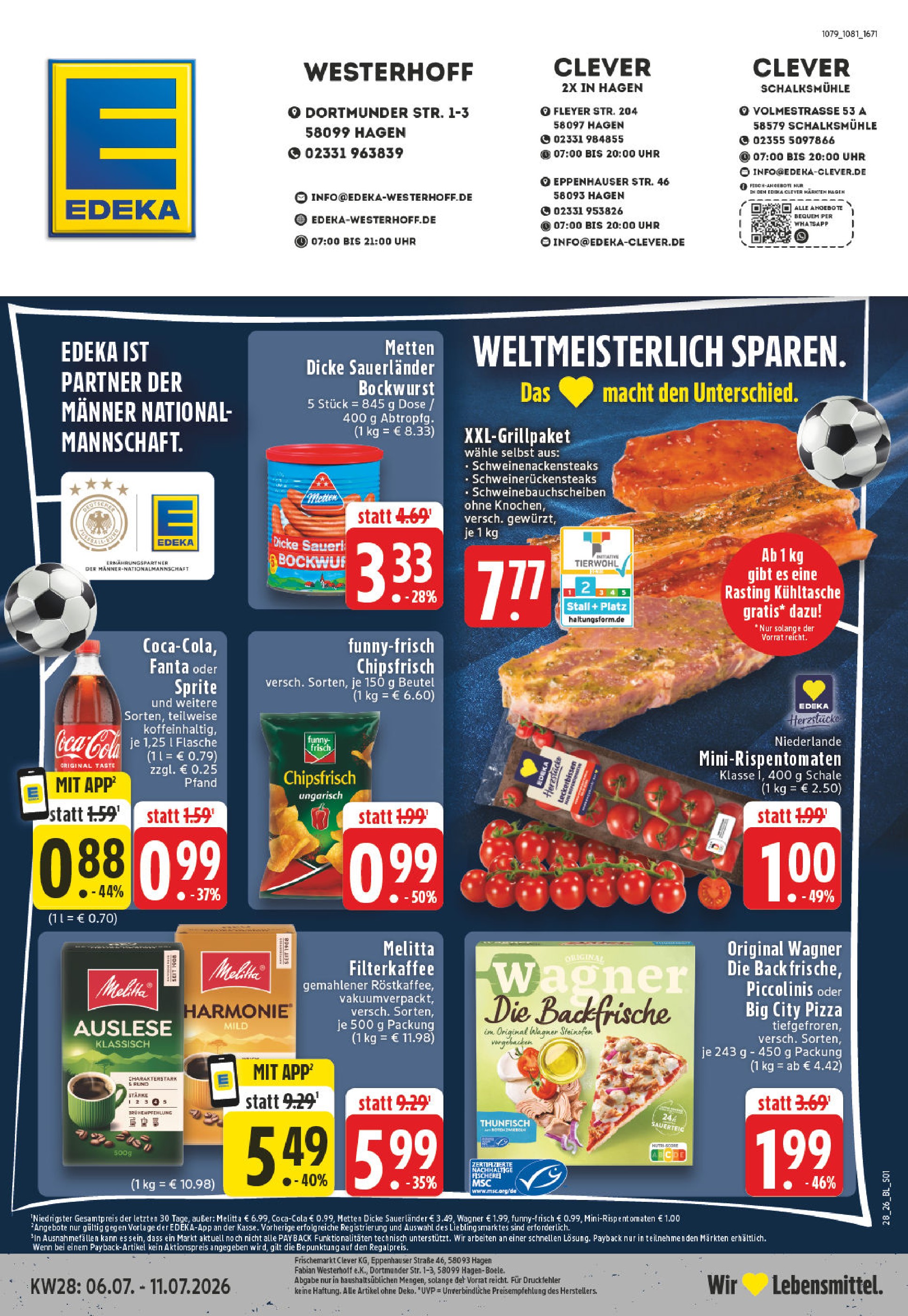 EDEKA Prospekt für Hagen: "Aktuelle Angebote", 24 Seiten, 06.07.2026 - 11.07.2026